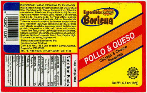 Emparedados Boricua Issues Allergen Alert For Its Products